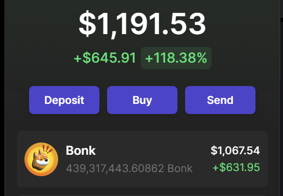 I bought more $BONK to airdrop to the community a while ago at 50$, send your wallets for some love🫡
