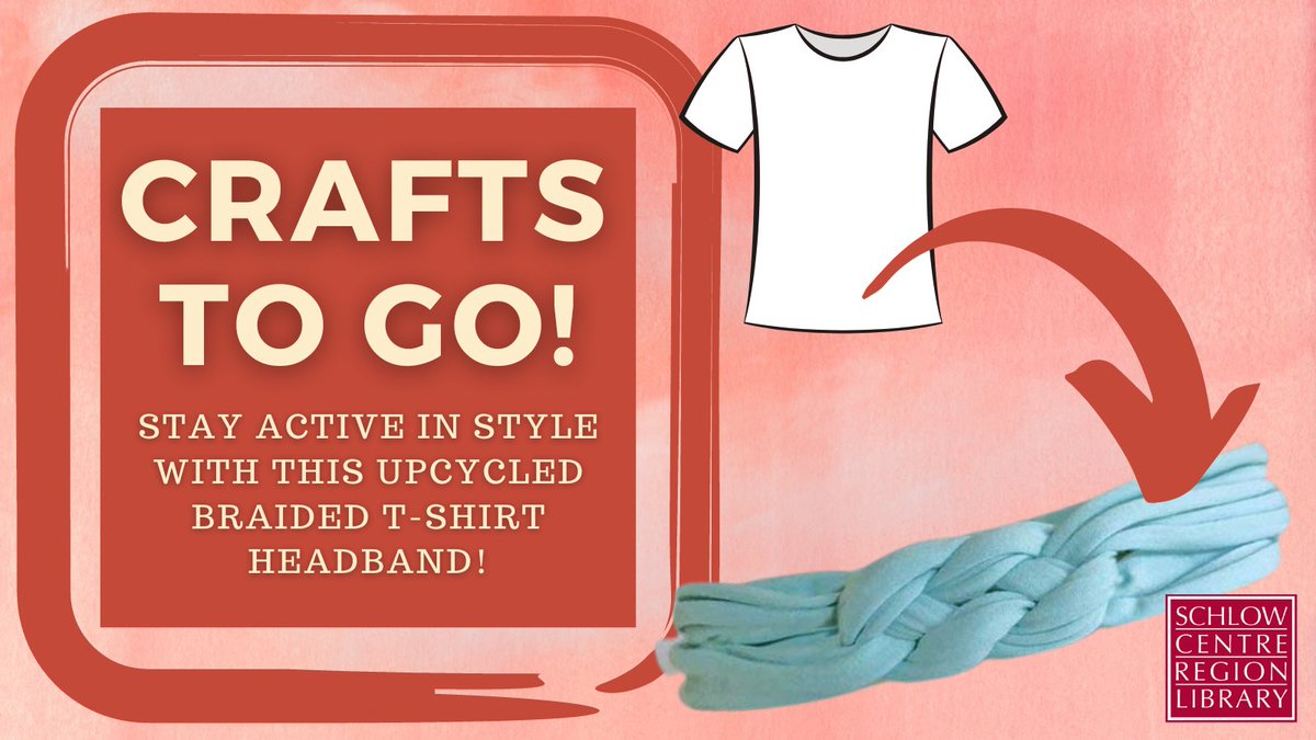 SchlowLibrary's tweet photo. #CheckOut our next #CraftsToGo project for adults & teens: These #BraidedHeadbands made from upcycled t-shirts are perfect for your resolution to stay active! Visit https://t.co/PbiayNN9SU for details on how to reserve your #C2GKit, and we’d LOVE to see yours when it’s done! https://t.co/4yFdjfKSLC
