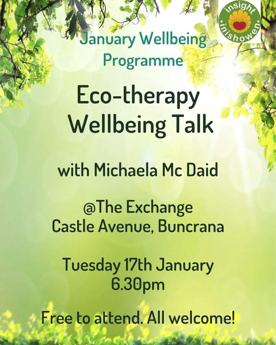 InsightInish's tweet image. Our January Wellbeing Wednesdays programme (&amp;amp; more) kick off next week! Who says January has to be blue?! DM us to book or for details #WellbeingWednesdays #Wellbeingprogramme #WhatsOnInishowen #BeattheBlues