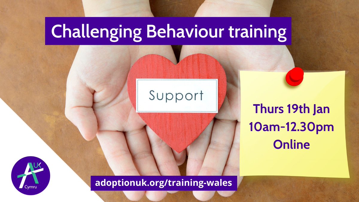 AUKCymru's tweet image. Challenging Behaviour training 📢New date📢
For those who want to understand more about challenging behaviour – what triggers it, the unmet need beneath it, how to manage it and how to reduce it.

🗓️Thurs 19th Jan, 10am to 12.30pm (on Zoom)
🔗eventbrite.co.uk/e/challenging-…