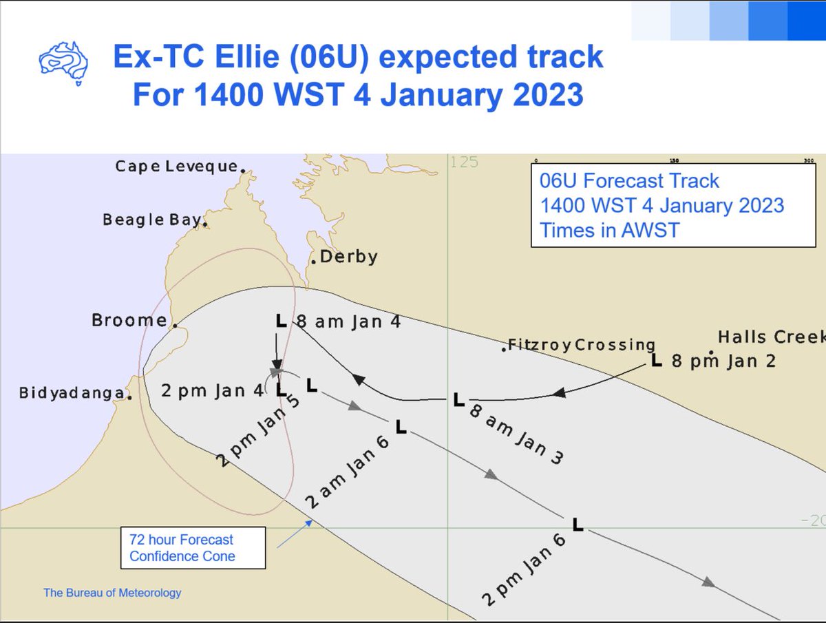 Bureau of Meteorology, Western Australia on Twitter "ExTropical Cyclone Ellie is expected to