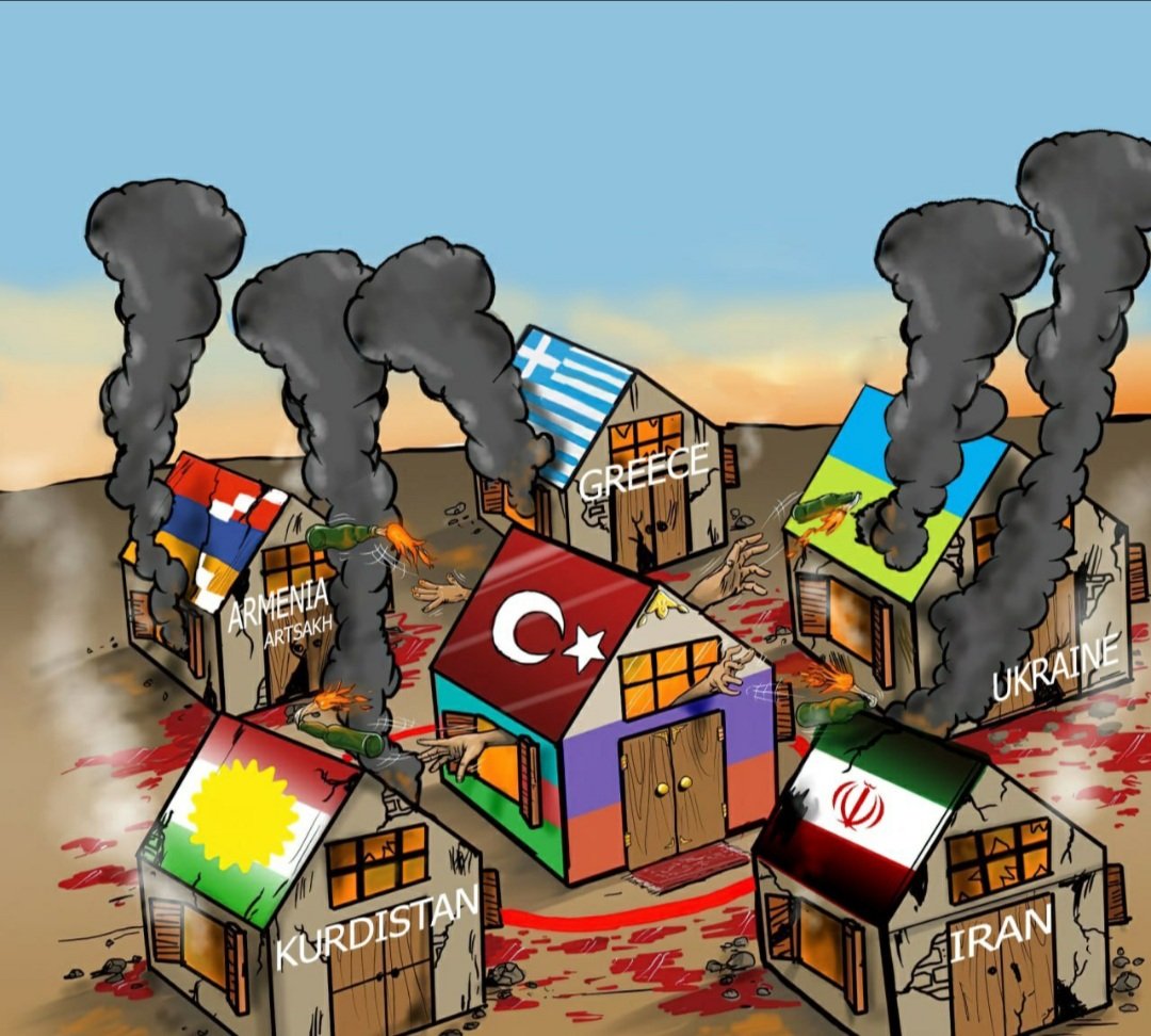 PaxnewsE's tweet photo. Turkey is a big threat in the region, Turkish aggression is not only against #Armenia, but also against all countries neighboring #Turkey.

#Turkeyaggression https://t.co/bfTX4yA0cO