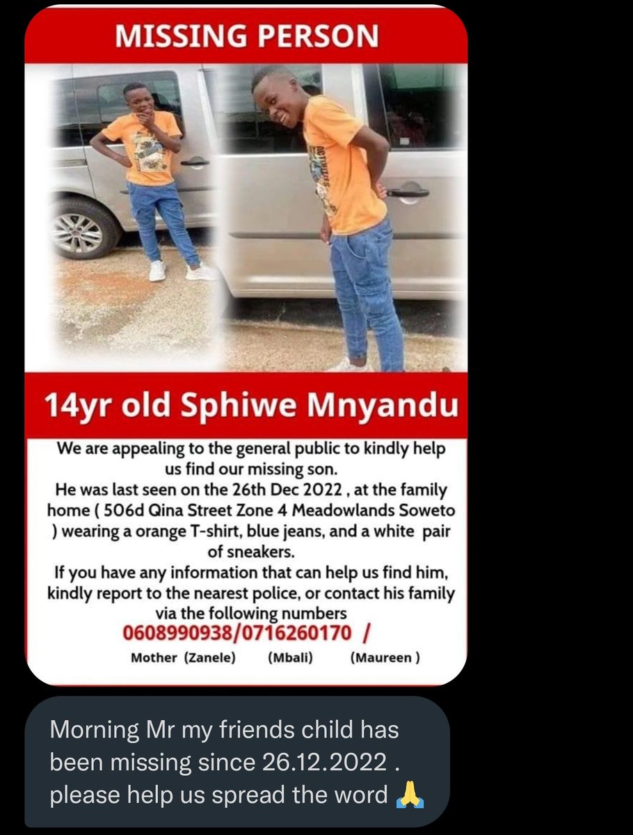 Please Retweet for awareness