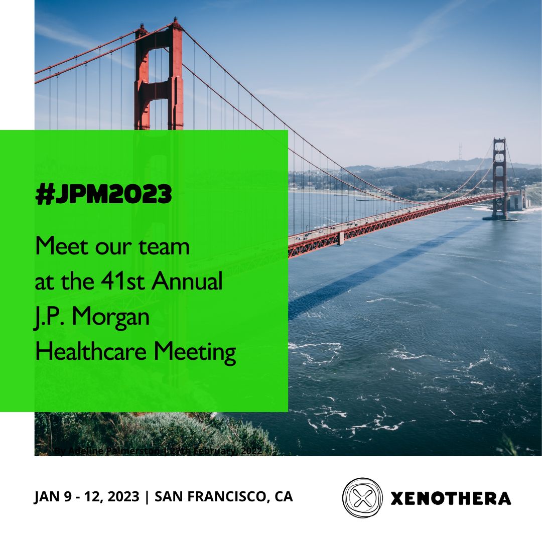 xenothera's tweet photo. 🇺🇸📍@XENOTHERA will be attending the J.P. Morgan Healthcare Conference in San Francisco, on January 9-12. 

The perfect opportunity to meet and connect with health leaders who are working to change the current paradigms of health and wellness.

@jpmorgan #JPM2023 https://t.co/8rQAlJCh1Q