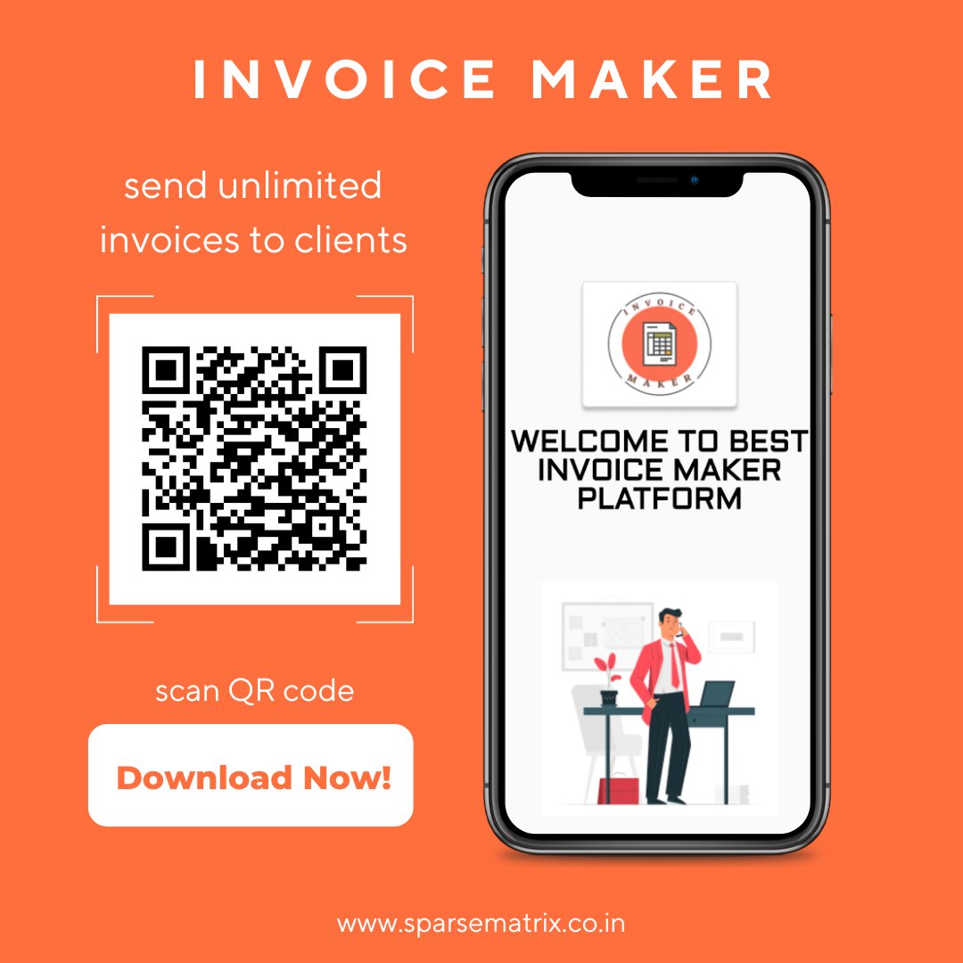MatrixSparse's tweet photo. Invoice Maker App 📃
send unlimited invoices to clients
scan the QR code to Download App
or
https://t.co/QzIIAEw57x
#invoicemaker #Bills #APP #PlayStore #Download https://t.co/BHLL5kHF6E