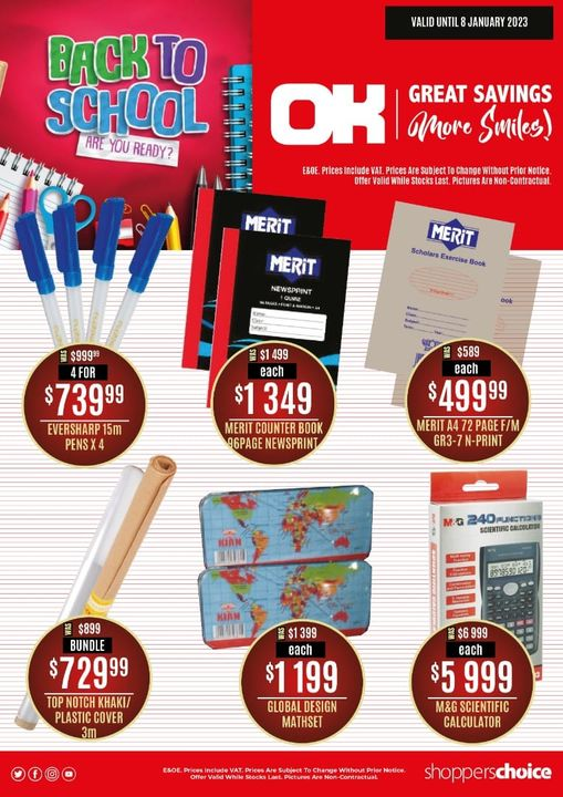 Parents, ready for back to school? Hurry to your nearest OK store for amazing back-to-school deals.
Valid until 8 January 2023
#OK2023
#GreatSavingsMoreSmiles