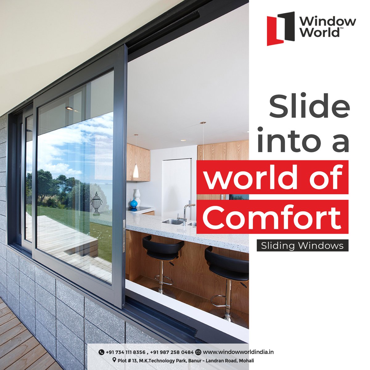 Upgrade your home with the light sliding windows - a dimension of elegance and sleekness by Window World. These windows are the perfect choice for spaces that open up to extended views.

Follow us for more details:
windowworldindia.in

#windowworld  #slidingwindows