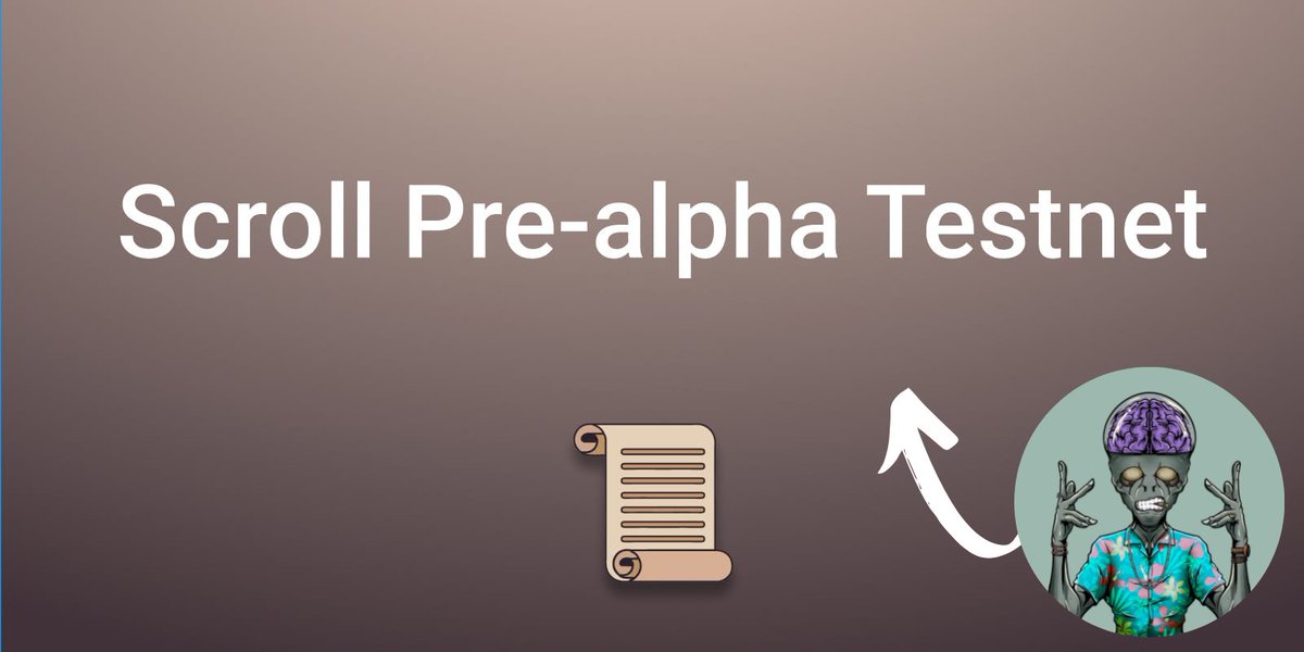 1/🪂 Mamy ostatnią szansę, aby podziałać na Pre-alpha #TestNet od <a href="/Scroll_ZKP/">Scroll</a>. W poniedziałek 9 stycznia  blockchain zostanie zresetowany i zacznie od zera.

Teoretycznie nie ma obiecanych nagród za te działania, ale lepiej działać spekulacyjnie i pokazać swoją obecność na sieci.
