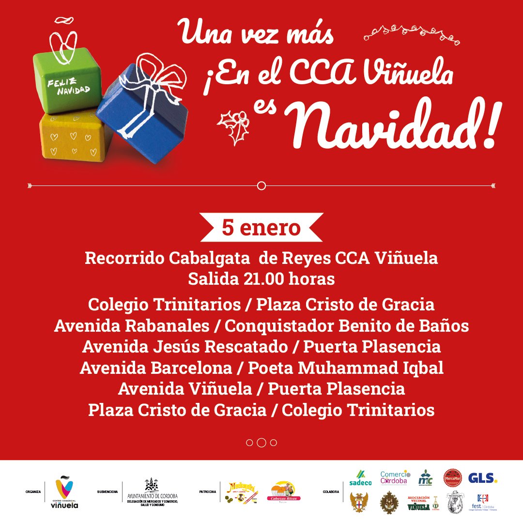 Lo estabais esperando y aquí está...
¡Este será el recorrido de nuestra primera Cabalgata de Reyes por las calles de nuestro Centro Comercial Abierto!
👑 SS.MM. Los Reyes Magos ya están por el barrio comprando los regalitos 🤭
¡Nos vemos mañana!