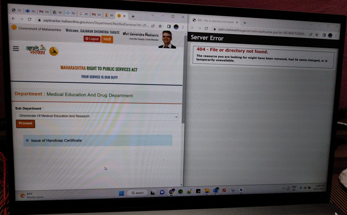 vilas_tarate's tweet photo. @Devendra_Office 
Apple sarkar services not working. 
Is this "Acche Din"? https://t.co/1EE1xmPdRe
