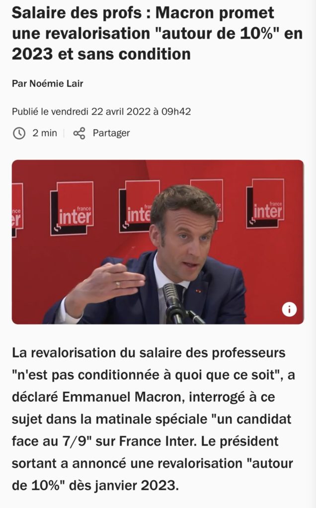 SVenetitay's tweet photo. .@PapNdiaye sur @rmc à @apollineWakeUp sur les salaires "nous n'avons jamais annoncé +10% pour janvier". Bah il faudra prévenir Emmanuel Macron alors....Pour mémoire, ce qu'il disait pendant la campagne présidentielle
https://t.co/HhMPnsI4XX https://t.co/Fz6uNLmawF