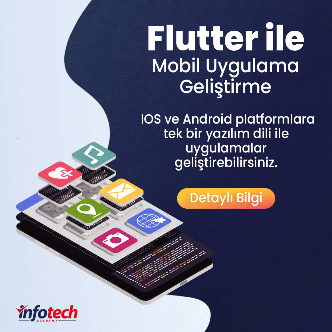 infotechakademi's tweet photo. Flutter ile öğrenmesi son derece kolay olan Dart dilini kullanarak hem Android işletim sisteminde hem IOS işletim sisteminde mobil uygulamalar geliştirebilirsiniz.

#developer #software #teknoloji #yazılımcı #flutter #fluttereğitimi #mobiluygulama #yazılım #application https://t.co/nxGIvVjZgC