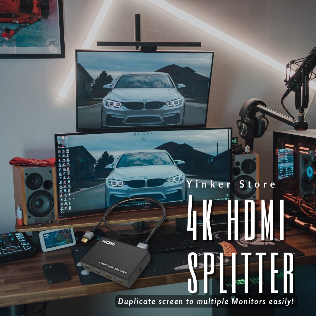 Yinker10's tweet photo. Yinker 4K HDMI Splitter❄️
Mirror your screen to 4 HD monitors
❄️❄️❄️❄️❄️❄️❄️❄️❄️❄️❄️❄️❄️❄️❄️❄️❄️
🔗https://t.co/qp96z8IR4b
❄️
#electronics #isetups #hdmı #PCs #techno #desktopsetup #hdmisplitter #workspace #techsetup #gamingpc https://t.co/5OexmLR7Gn