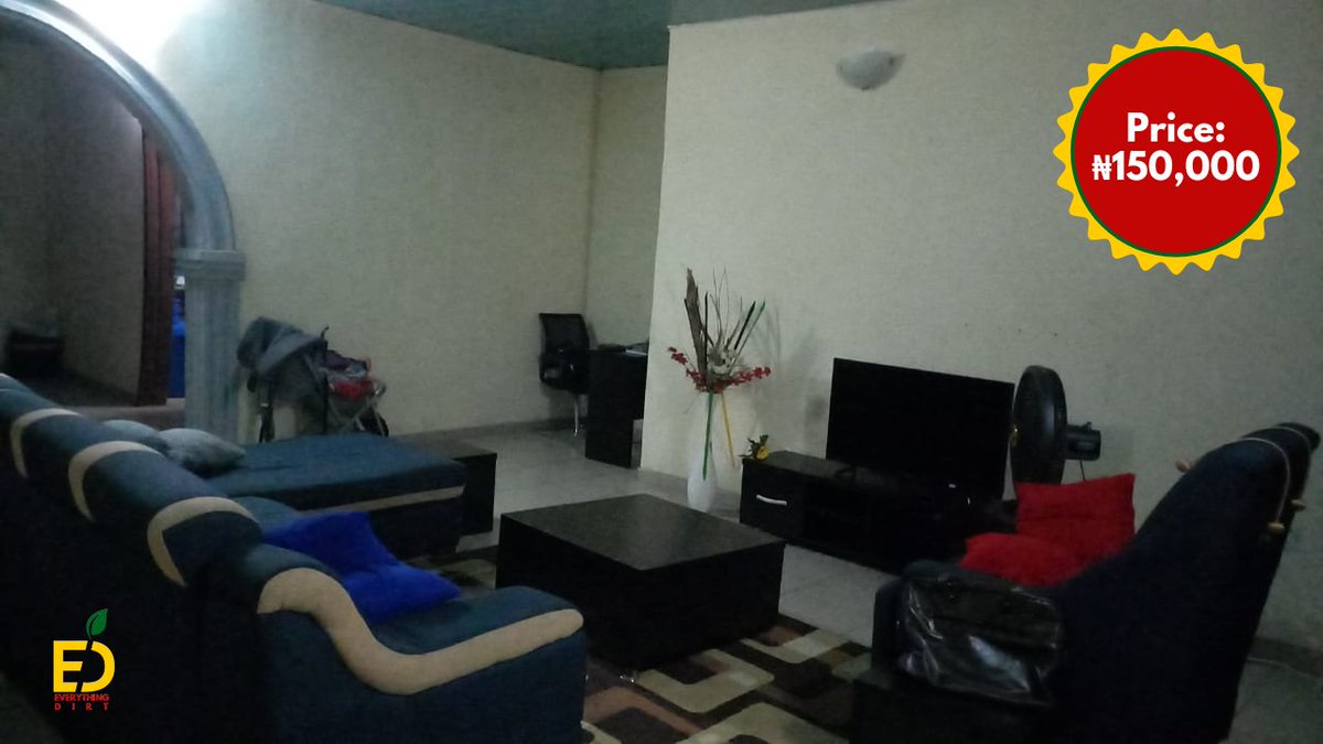 _everythingdirt's tweet image. Description: 
Complete L-Shape Sofa
Center Table 
TV Stand
2 Stools

Condition: 
Neatly Used

Price: 
₦150k

Location:
Akute, Lagos

Reason for Selling:
Relocation 

Availablity:
Immediate Pick Up

#declutterlagos