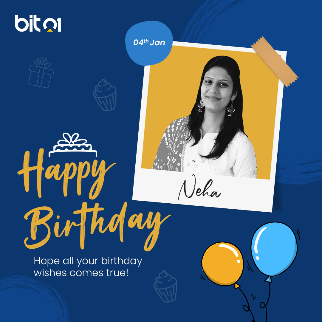 bit01techplode's tweet image. Neha Jain, many happy returns of the day to you! Your special day has come, and Bit01 wants to celebrate it with you.

You are a valued member of the Bit01 family and we extend our deepest gratitude to you.

Best wishes from the Bit01 family on your birthday. 

#bit01