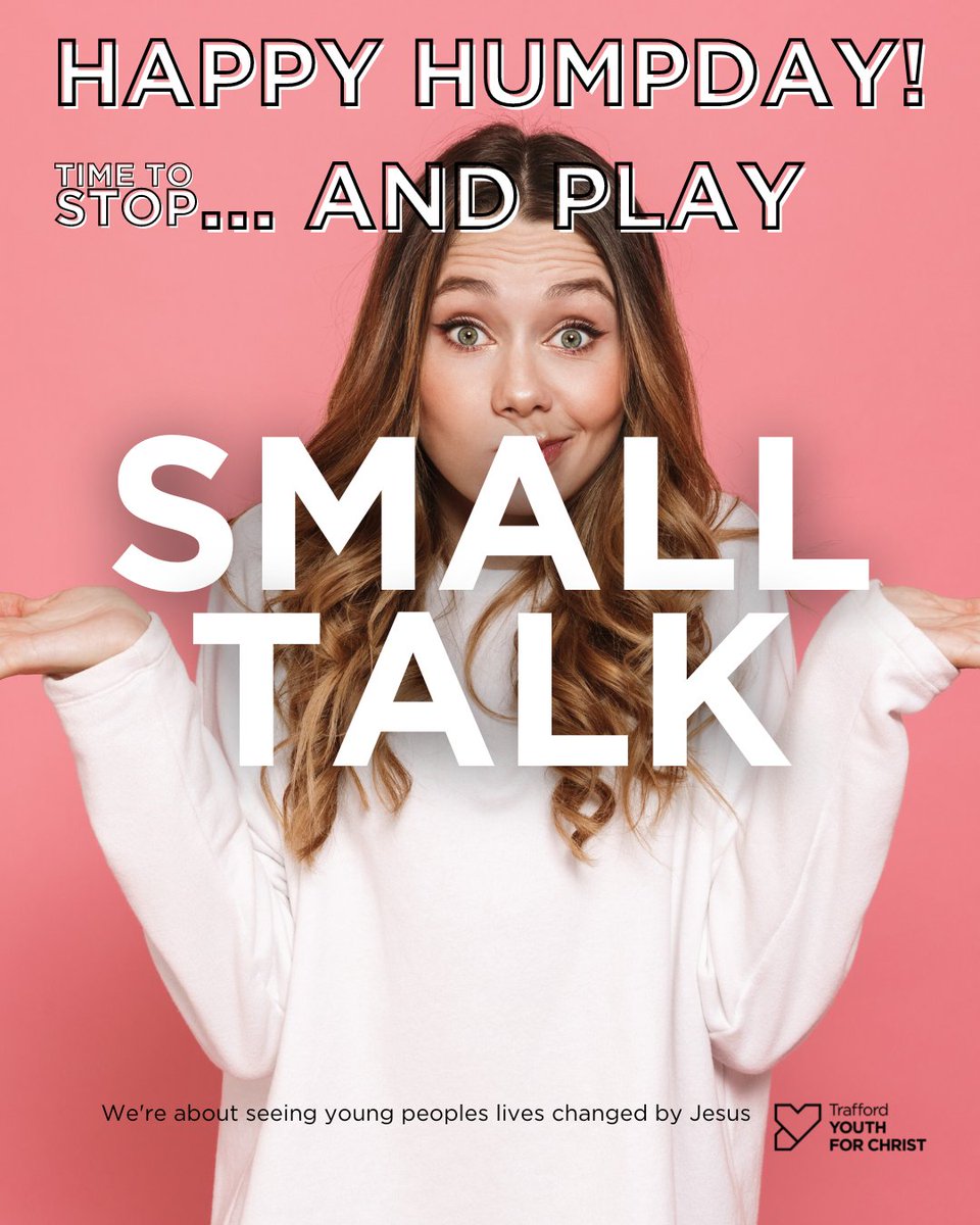 Tyfcteam's tweet photo. 💬SMALL TALK🗨️
Happy Humpday!
Being at a Conference means you have to make plenty of small talk before seminars/while queuing for food, etc.
What are good topics for a quick, but useful, convo?
#happyhumpday #timetostop #stopandplay #conference #smalltalk #deepconversations https://t.co/oekKB29aXN