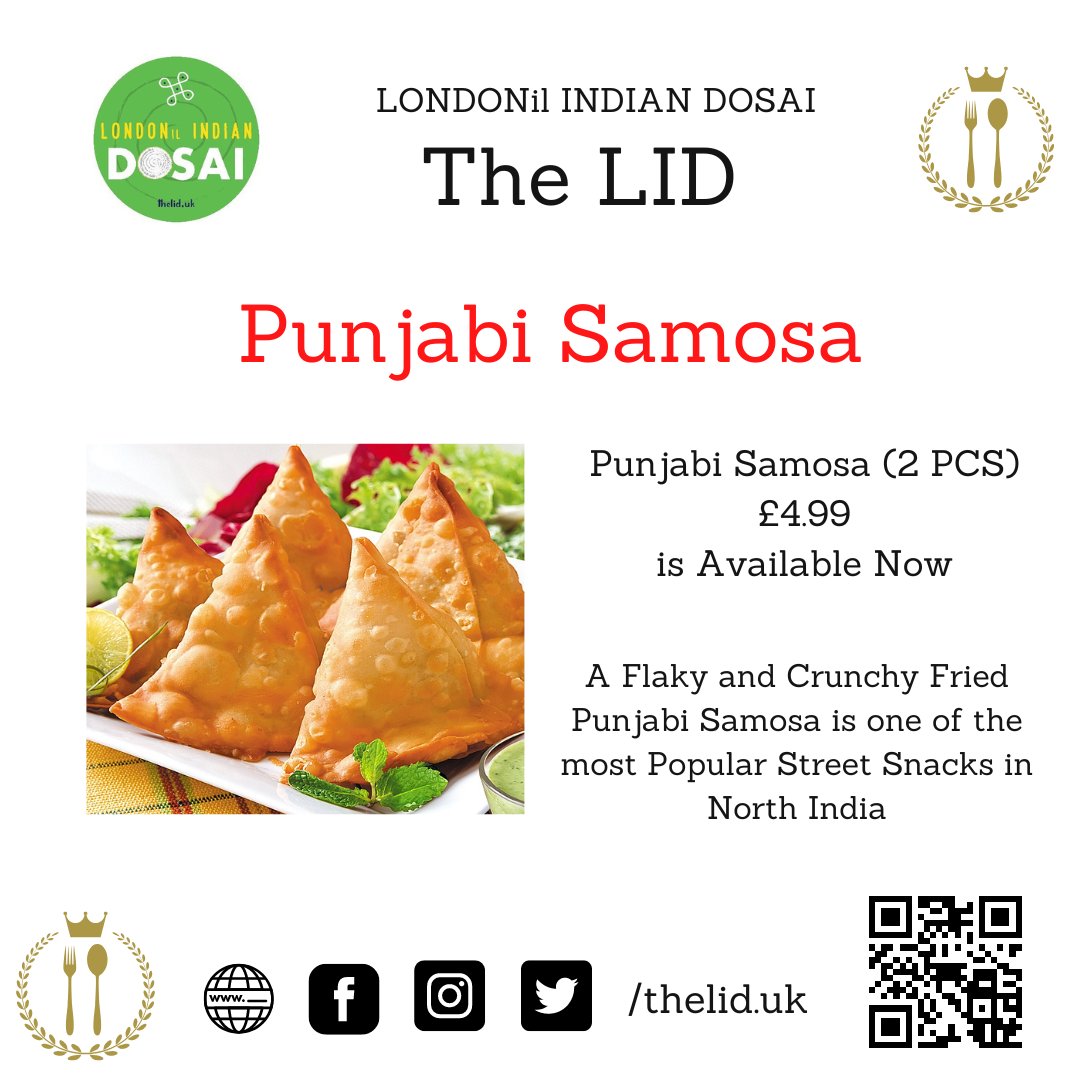 #TheLID gives tasty snacks to make your day in Harrow.

#PunjabiSamosa #LONDONil_INDIAN_DOSAI #Foodie #TheLIDHarrow #Tasteofhome #Foodlover #Refresh #Snacks #Samosalover #Chaat #Special #Crunchy #Indianstreetfood #Starters #TheLIDChaat #Special #Yummy #Relax #Fresh #London #UK