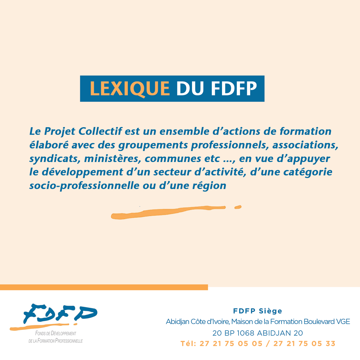 fdfpciofficiel's tweet photo. ✅[Le Lexique du FDFP]📝

C'est mercredi, le jour de votre rubrique préférée.
Ce matin, révisons ensemble la définition du "Projet Collectif". A vos calpins, prenez note ! 

📞: 2721 75 05 05 / 27 21 75 05 33
🌐: https://t.co/fGiK81NV3P 

#FDFPCotedIvoire #ProjetCollectif https://t.co/aRHRIkBmHz
