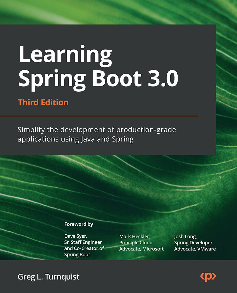 Maciej Walkowiak π (@maciejwalkowiak) on Twitter photo π’ I have 3 copies of "Learning Spring Boot 3.0" to giveaway!
The book is written by <a href="/gregturn/">Greg L. Turnquist</a> - an expert working at the Spring team. I believe it is a great position especially for beginners
packt.link/Ld5xv
Would you like one? See below how to enter the giveaway π π’ I have 3 copies of "Learning Spring Boot 3.0" to giveaway!
The book is written by <a href="/gregturn/">Greg L. Turnquist</a> - an expert working at the Spring team. I believe it is a great position especially for beginners
packt.link/Ld5xv
Would you like one? See below how to enter the giveaway π