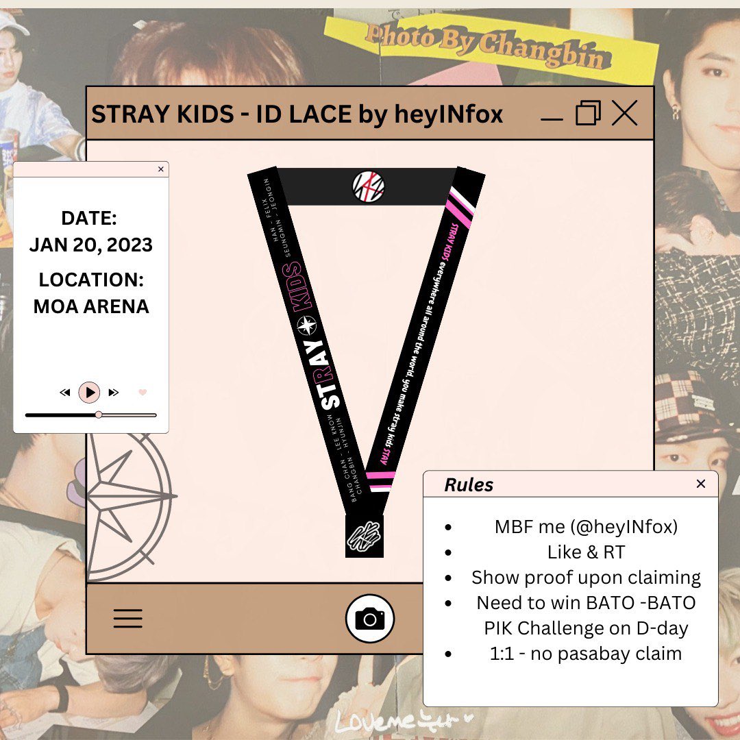 scorvienoir's tweet photo. Hello STAYs✨😊

I'll be giving SKZ ID lanyard as freebies this coming fan meeting event.

Check the photo below how to claim 😉

‼️LIMITED QTY‼️
#StrayKids #Straykidsxbench #Staywithbench https://t.co/17KzZa61Oz