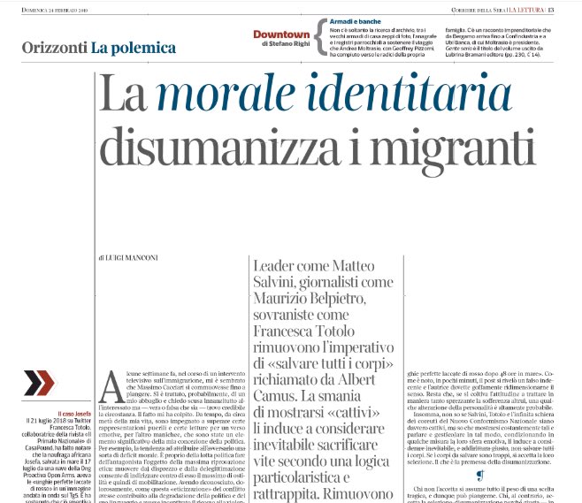 Francesca Totolo on Twitter "Perché LuigiManconi1 non scrivi che