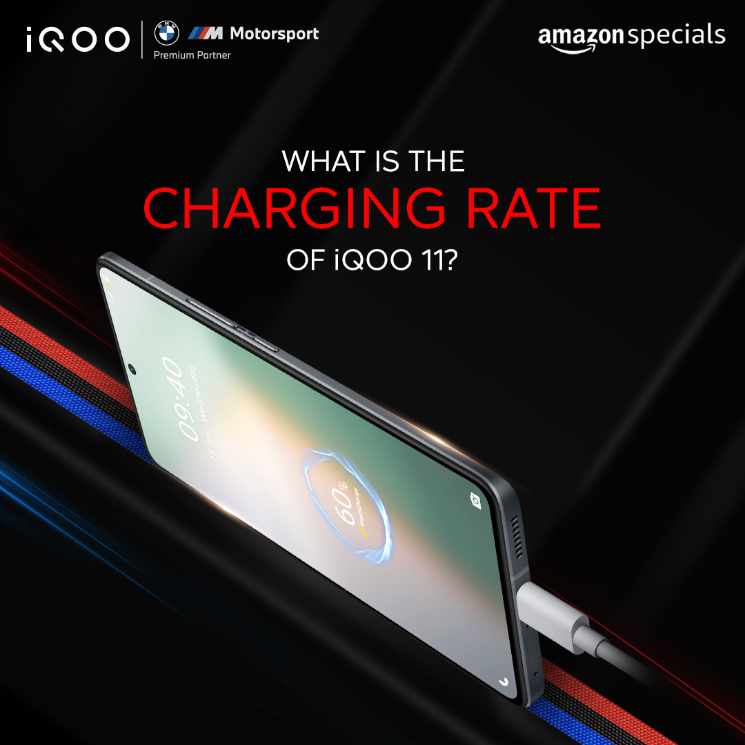 #ContestAlert: Identify the charging rate of  #WorldsFastestSmartphone #iQOO11 5G.
Comment below with the correct answer to win an #iQOO11 5G*

Tag 5 friends 
Follow @IqooInd on TW & IG
RT & reply the correct answer with #iQOO11

*T&C apply

#MonsterInside