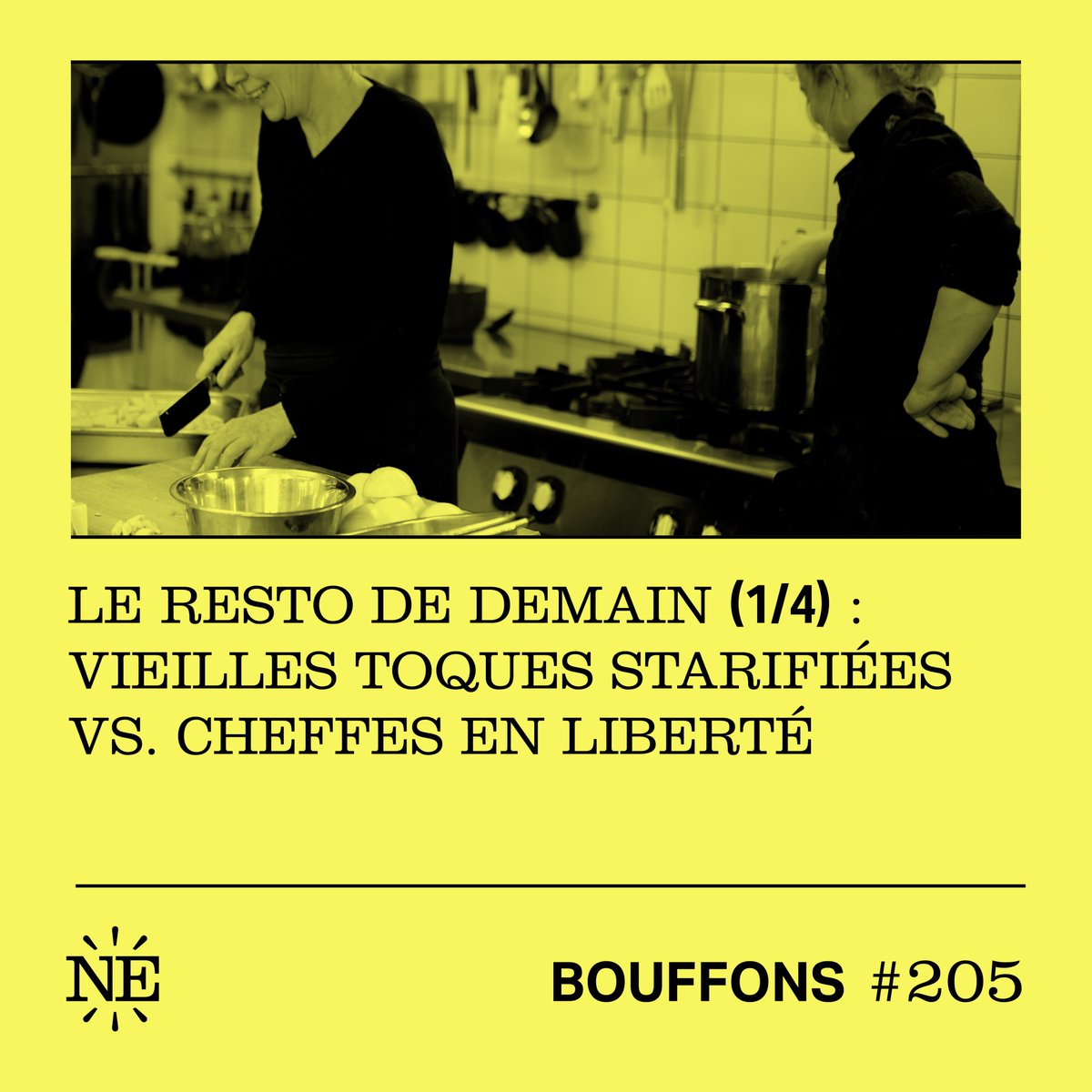 Bouffons Podcast (@bouffonsne) on Twitter photo Cette semaine dans Bouffons, nouvelle thématique ! À quoi doit ressembler le resto de demain ?💭 Émilie
<a href="/laystary/">Émilie Laystary</a> questionne le statut des chef·fe·s avec la journaliste <a href="/esterelle/">Estérelle Payany</a> Payany et les cheffes Chloé Charles et Zuri Camille de Souza. Écoutez ici 🎧linktr.ee/bouffons Cette semaine dans Bouffons, nouvelle thématique ! À quoi doit ressembler le resto de demain ?💭 Émilie
<a href="/laystary/">Émilie Laystary</a> questionne le statut des chef·fe·s avec la journaliste <a href="/esterelle/">Estérelle Payany</a> Payany et les cheffes Chloé Charles et Zuri Camille de Souza. Écoutez ici 🎧linktr.ee/bouffons
