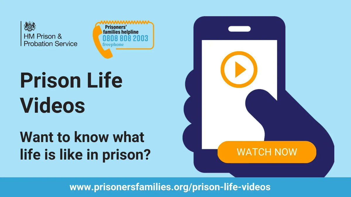 With help from prisoners and their families, we’ve developed a series of videos about prison life. They explore different aspects of the regime and the support your loved one can access during their time in custody. Watch here: buff.ly/3AH17wN