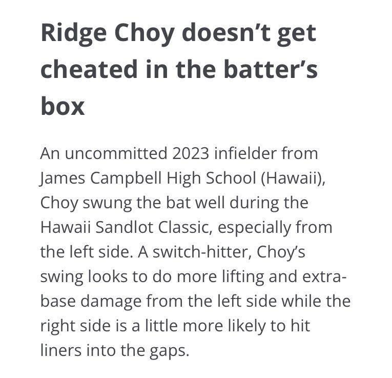 ridgechoy's tweet photo. Thank you for the write up🤙🏽 @FiveTool @FiveToolHI @DustinLMcComas @ClassicHawaii https://t.co/vmlBXFvbMy