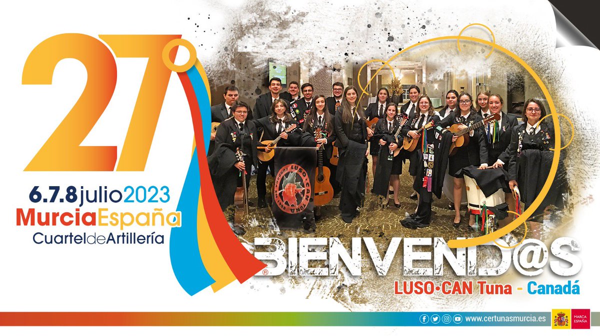 5ª Tuna Participante:
<a href="/LusoCanTuna/">Luso-Can Tuna</a> - Toronto,  CANADÁ 🇨🇦

¡¡BIENVENID@S!!
#CertunasMurcia2023