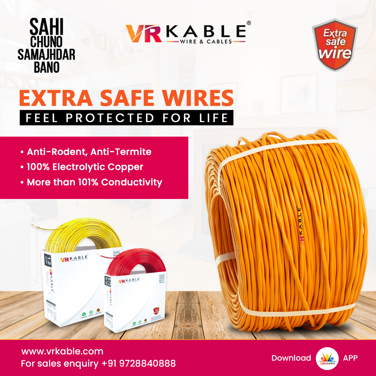 vrkable's tweet photo. Extra Safe Wire - Feel Protected for Life 

For more information about our products, please visit our website https://t.co/TDgORGfVDl
or
Call us at +91-9728840888

#vrkable #ExtraSafeWire #wire #cable #industrial #electric #electricity #ecofriendlywire #extrasafewire #cables https://t.co/zXTccyw5eW
