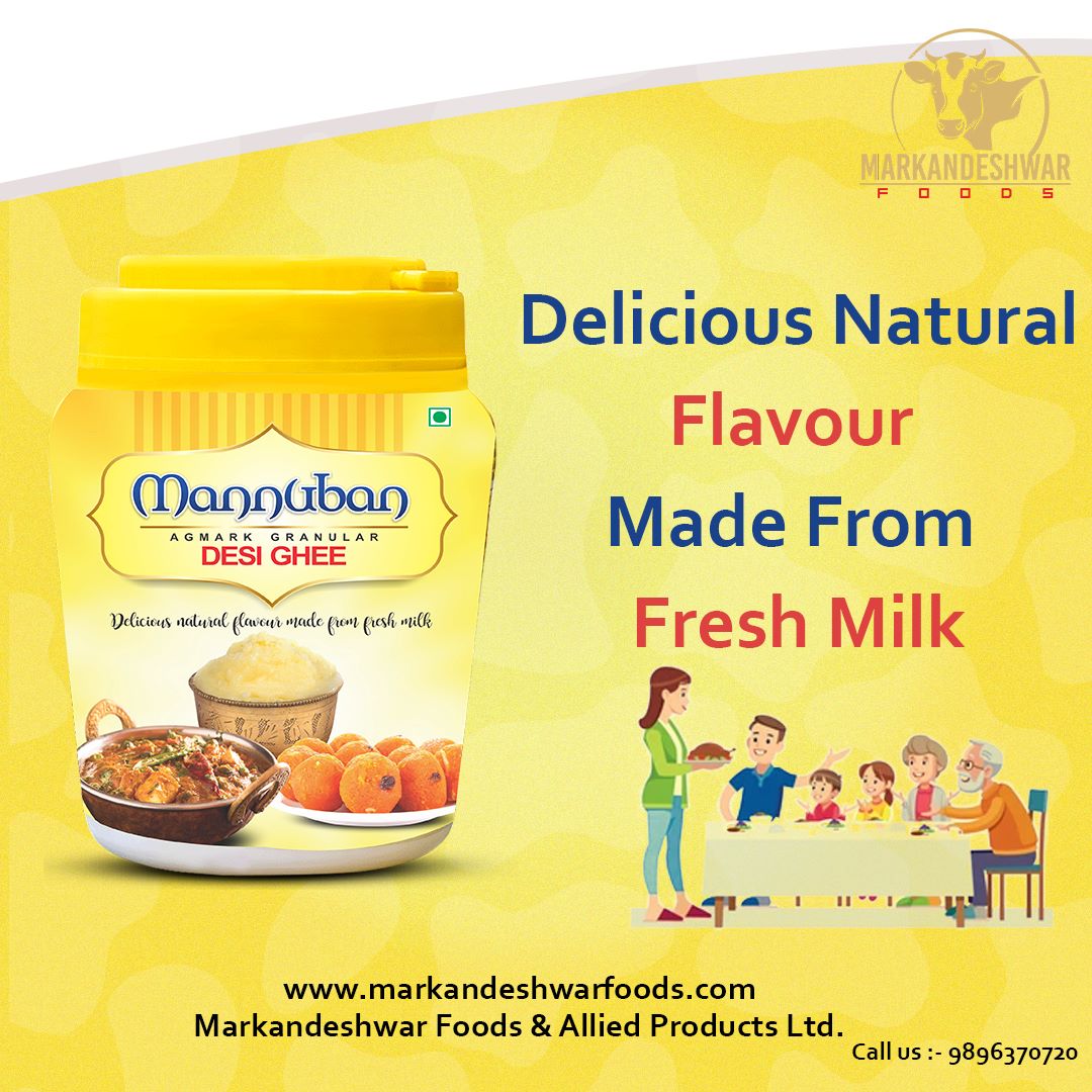MarkandeshwarF's tweet photo. Delicious Natural Flavour prepared with fresh milk
#mannubandesighee
Markandeshwar Foods & Allied Products Ltd.
For trade inquiry 9896370720, 9729344011, 9810754400.
.
#Markandeshwarfoods #biryani #healthyliving #ghee #desighee #shudh #purestform #dairyproducts https://t.co/qn2ohVcM1t