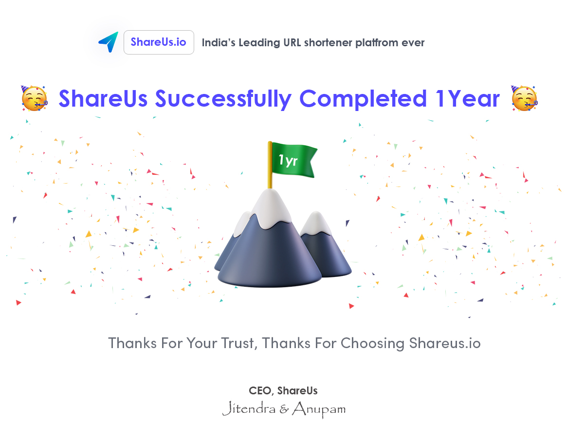 shareusofficial's tweet photo. 1 yr completed 🥳🥰 https://t.co/Mw0E1UYOVh