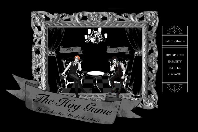 coc「The Hog Game」
著:トロ川 様
ᴋᴘ/ᴋᴘᴄ: とらじろうさん / 雨海 潮
ᴘʟ/ᴘᴄ:ゆめ / 磯崎 両

✦ END A  ✦ 両生還 ✦

お昼からTHG!なるほどこれがほぐげ…!!!
あらあら〜…ふ〜ん👀みたいな話もできた❗️面白かったですありがとうございました‼️😆👍 