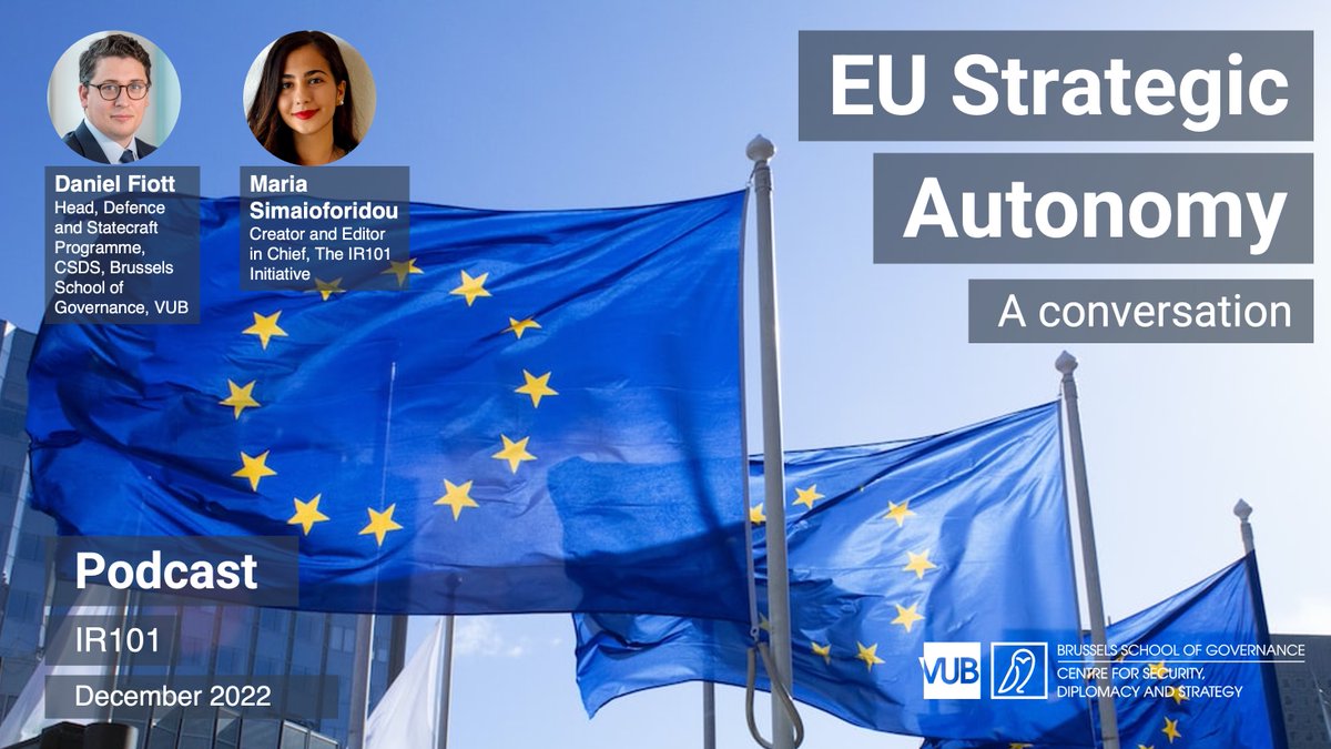 CSDS_Brussels's tweet photo. #ICYMI @DanielFiott was invited to speak about EU Strategic Autonomy for the @ir101newsteam podcast with @simaioforidou. 

You can listen to the podcast here🔸https://t.co/bCwdhL8bHE https://t.co/bn1CpfGwMF