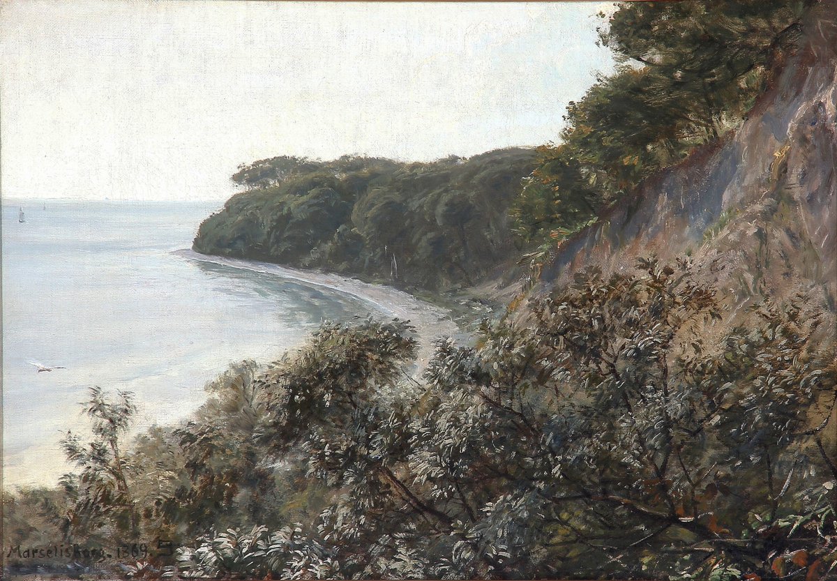 A stunning coastal landscape by August Jerndorff, depicting the beauty of Marselisborg. His use of color and light is remarkable.

#Marselisborg #AugustJerndorff #CoastalLandscape #ColorAndLight #StunningScenery