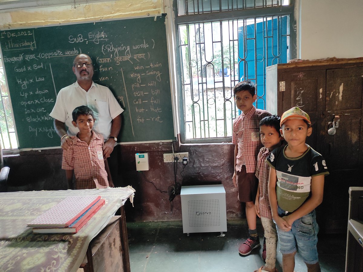 Active_IAQ's tweet image. We know we’re on the right path when we see these smiles. 
Sarva - ActiveBuildings for Communities, deploys air sensors and air purifiers at Ambernath Municipal School, Mumbai.

#AirPollution #AirPurifiers #AirSensors #CleanAirForAll  #CleanTech #SustainableFuture #BetterTomorrow