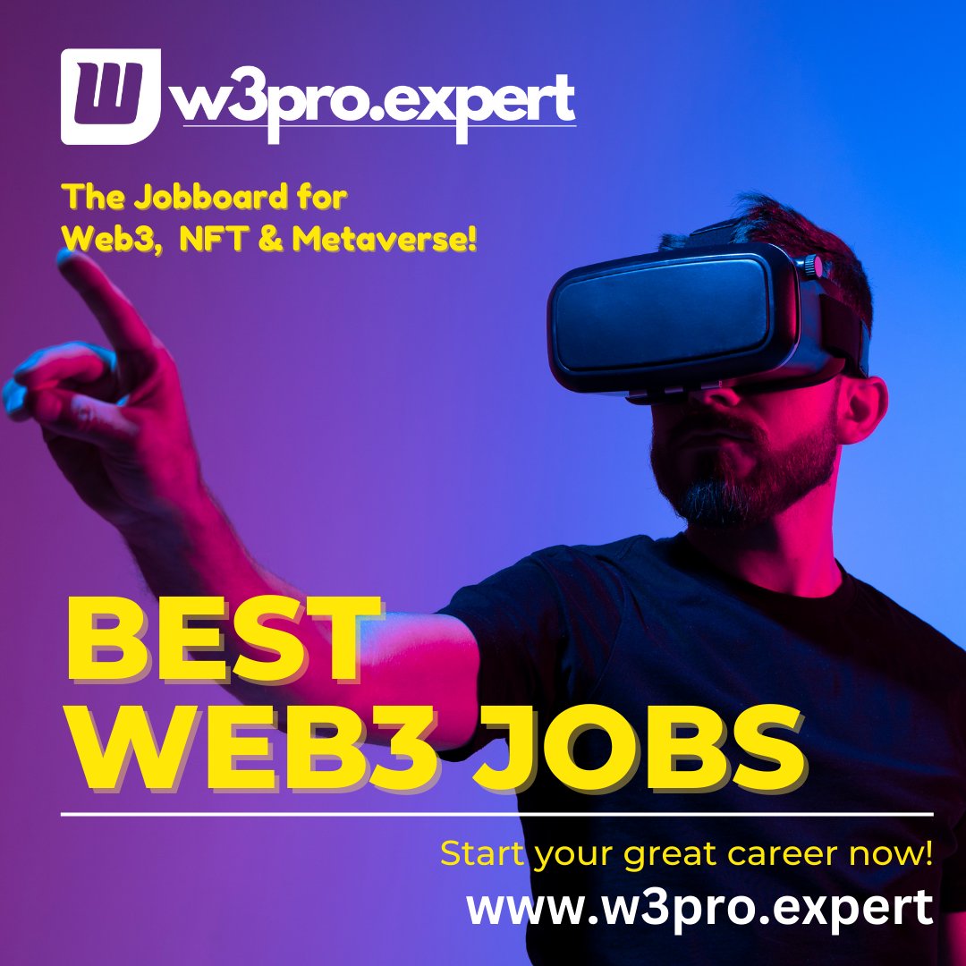 meetmarkus's tweet photo. We are looking for you as a beta tester for our new Web3 job board! Are you searching for new employees or a co-founder? Then take this opportunity to test https://t.co/zYwFkhGqKA for free! #job #opportunity #web3 #nft #Metaverse https://t.co/RHcBvAsaxn