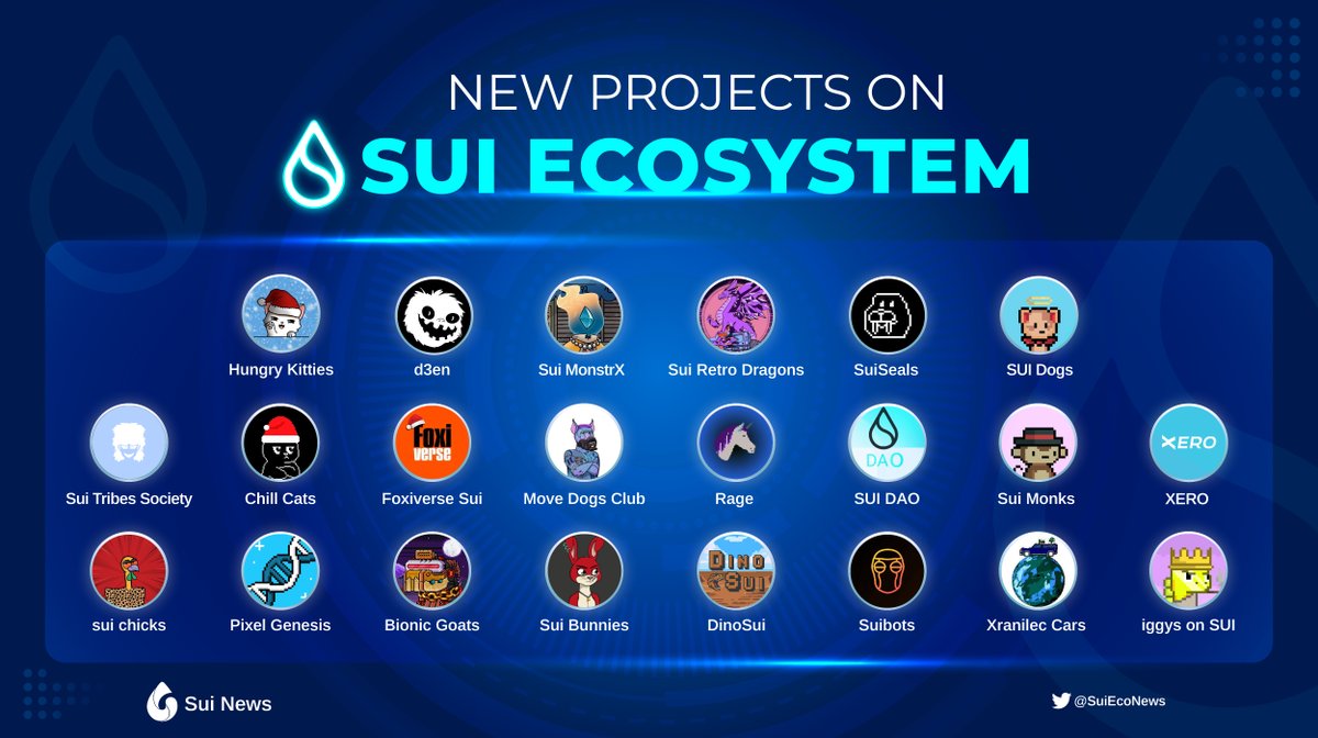 SuiEcoNews's tweet photo. 🔥 New Projects on Sui Ecosystem

@HungryKitties 
@d3enft 
@suiMonstrX 
@SuiRetroDragon 
@SuiSeals_ 
@suidooogs 
@suitribesociety 
 
Like &amp; RT to support us! #Sui #Suinami #Suiecosystem https://t.co/kCDY4M2wWv