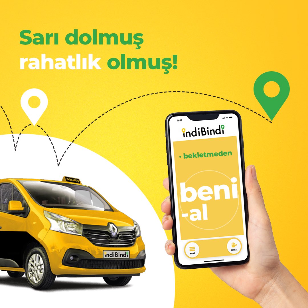 indibindimobil's tweet photo. Ulaşımda rahatlık arıyorsan indiBindi uygulamasını indir, Beni Al özelliği sayesinde gideceğin yere zamanında yetiş. 😎#indiBindi #ulaşım #dolmuş https://t.co/WyTnQzWMPy