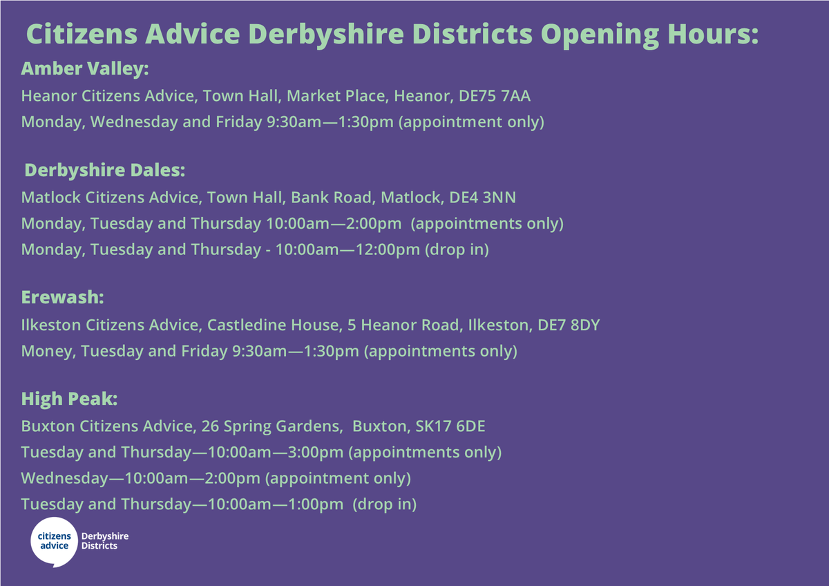 Citizens Advice Derbyshire Districts tweet media