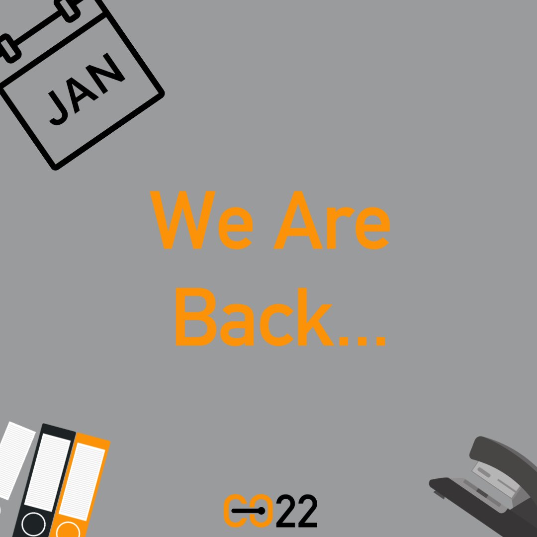 …and we are back! From all of us here at CO22, we hope you had a lovely festive break! Whether you have a new challenge this January or looking to further last year’s challenge, CO22 are here to help!! Drop us a message today or head to the website for more info.