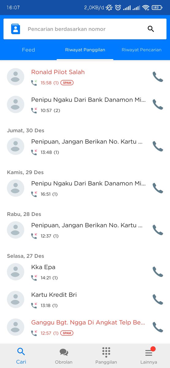 ArdiansDicky's tweet photo. Setelah punya kartu kredit jadi sering ditelpon penipu, dia tau nama saya dan tau saya pakai kartu kredit apa. Selain penipu saya juga sering dapat telepon dari marketing kartu kredit bank lain. Dari mana mereka tau nomor telepon dan nama saya? @kontakBRI https://t.co/KjeUH5jxPN