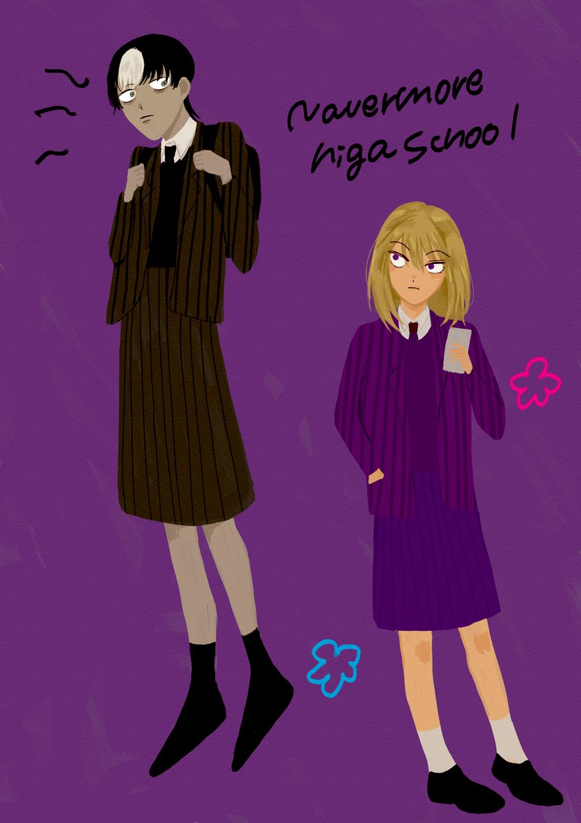 リクエストもらってたやつです!どっちも女装(?)注意です 1枚目はパロディ 