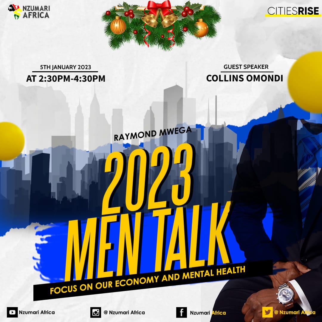 We'll be having an amazing men talk on focus on our economy and mental health at <a href="/nzumariafrica/">NZUMARI AFRICA</a> centre, you're all welcome 
#nzumariafrica #citiesrise #mentalk #mentalhealth