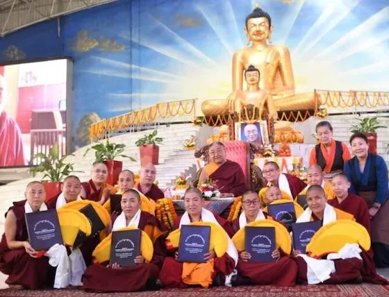TibetCollective's tweet photo. On November 18, 2022, 10 Tibetan Buddhist nuns formally received their Geshema degrees at a special ceremony in the holy city of Bodh Gaya.
#TRCExplains Geshema Nuns 👇
Source: Tibetan Nuns Project https://t.co/FeMt0GndmB