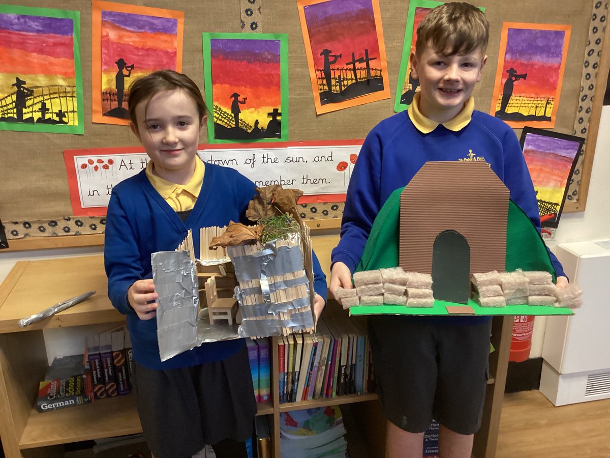 SsPeterPaulSch's tweet photo. Getting 2023 off to a fantastic start! Holiday homework making Anderson shelters. #ww2 #dt #thanksparents https://t.co/ck7wxLRLT7