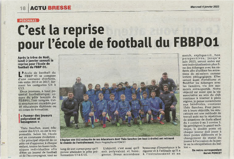 L'école de football du <a href="/FBBP01/">F. Bourg-en-Bresse Péronnas 01</a> en action !

#REVANCHARD