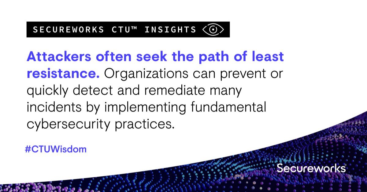 RobertvNouhuys's tweet photo. Quickly detect and mitigate incidents by implementing the fundamentals. βοΈ Learn more with Secureworks. #CTUWisdom #Cybersecurity #IworkatSecureworks #Secureworks https://t.co/CwyuETgySl https://t.co/tjpRKyhSFp
