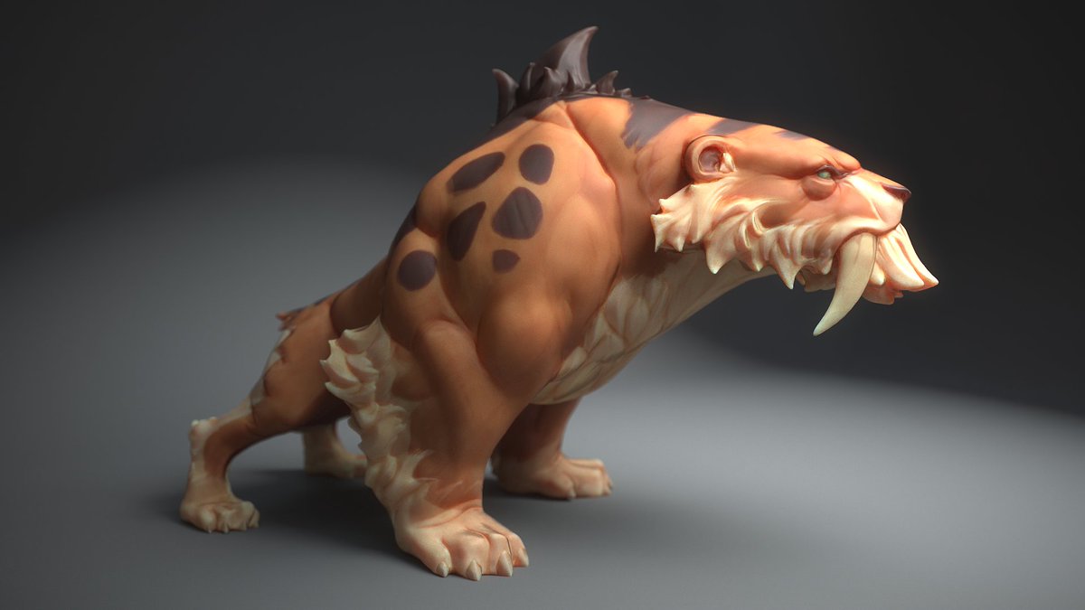 rychkov_art's tweet photo. Fun with textures)

https://t.co/RLcTnzoLs1

#zbrush #sculpture #marmoset #lion #tiger #sabertooth

concept by: Fabio Murino https://t.co/EIHQW50Afp